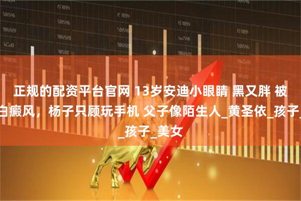 正规的配资平台官网 13岁安迪小眼睛 黑又胖 被说有白癜风,杨子只顾玩手机 父子像陌生人_黄圣依_孩子_美女