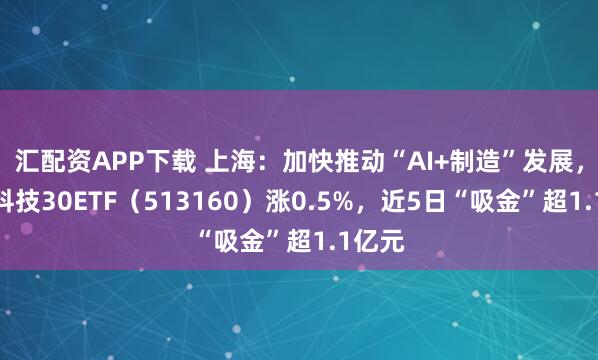 汇配资APP下载 上海：加快推动“AI+制造”发展，港股科技30ETF（513160）涨0.5%，近5日“吸金”超1.1亿元