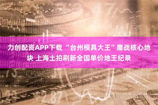 力创配资APP下载 “台州模具大王”鏖战核心地块 上海土拍刷新全国单价地王纪录